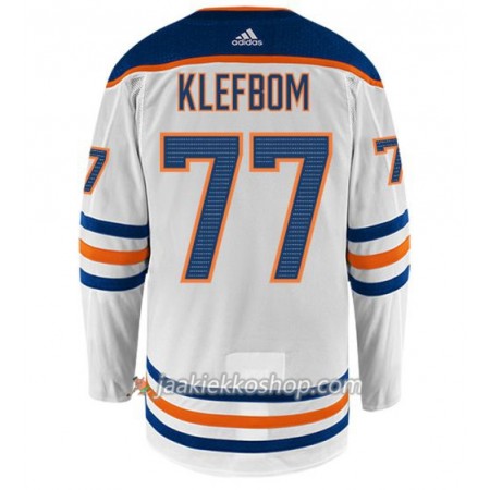 Miehille NHL Edmonton Oilers Pelipaita OSCAR KLEFBOM 77 Adidas Valkoinen Authentic